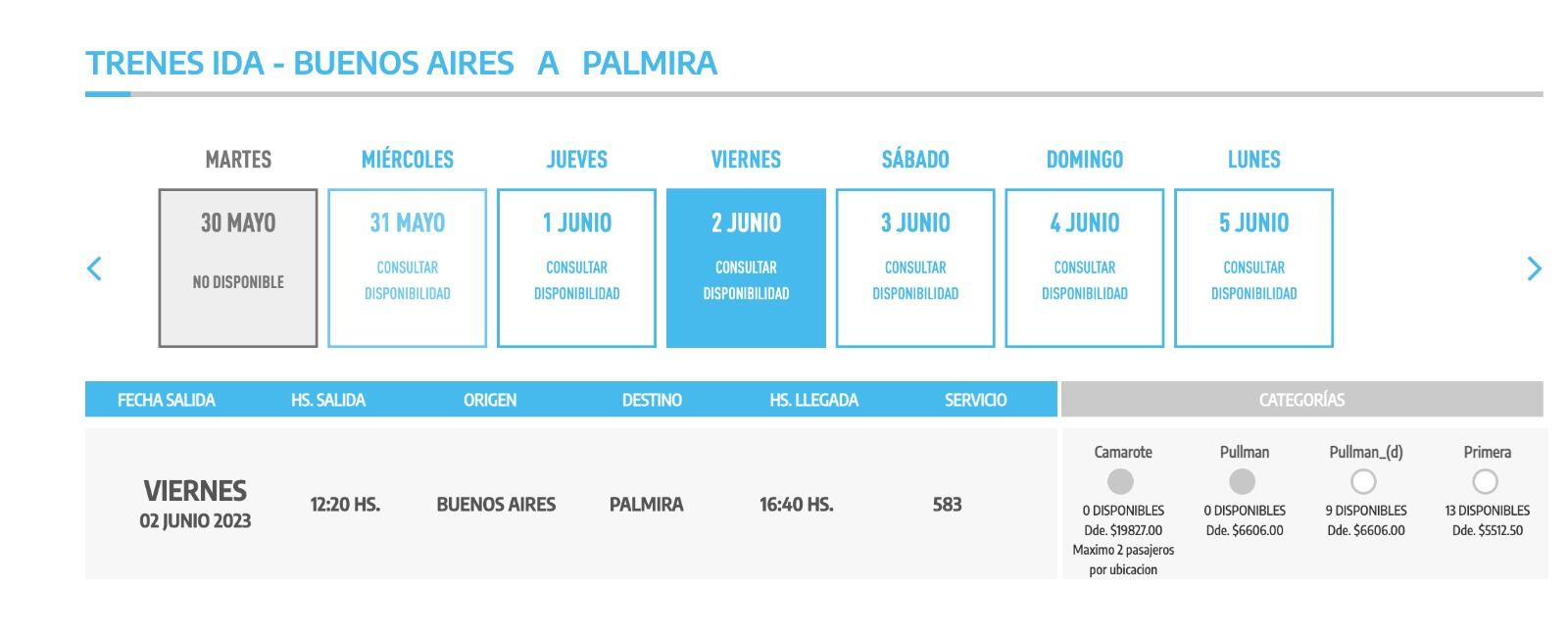 Insólitos errores y fallas que hicieron que sacar un pasaje en el tren a Mendoza sea una misión casi imposible. Foto: Captura Pantalla