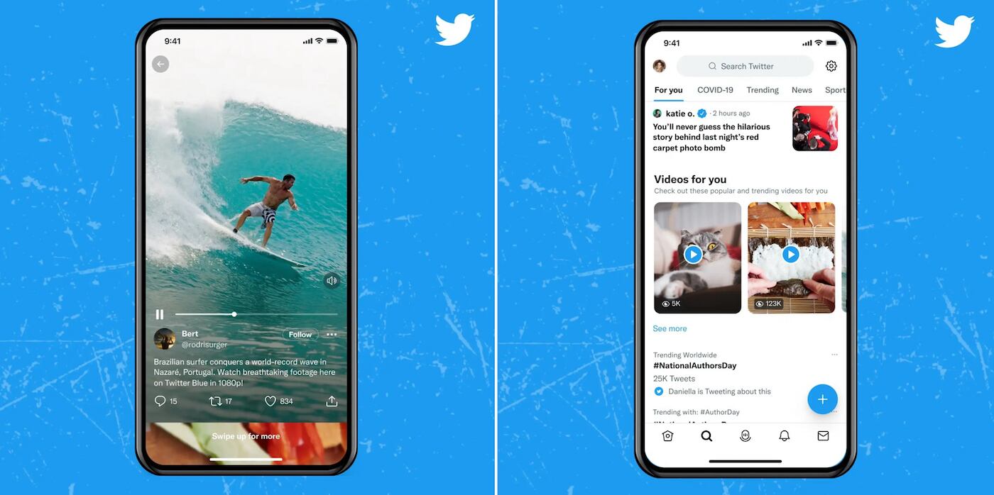 Twitter hace cambios para mostrar más videos al estilo TikTok