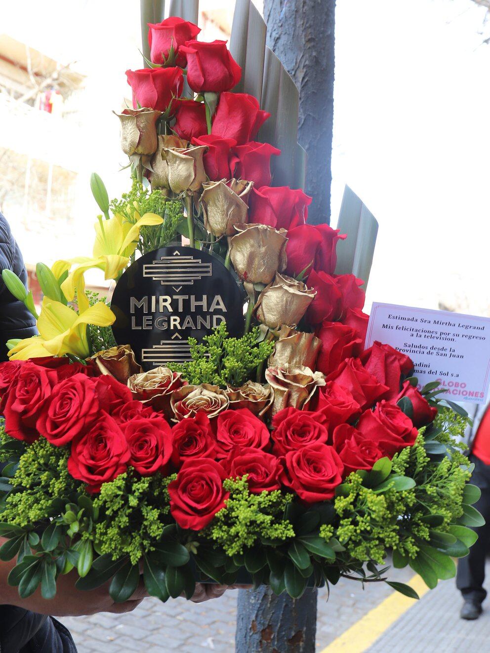 Arreglos florales que recibieron a la gran conductora de la televisión argentina. 