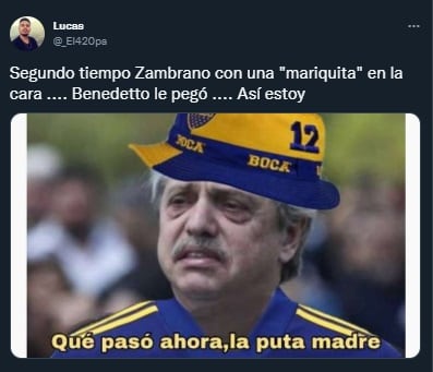 Los memes sobre la pelea entre Benedetto y Zambrano