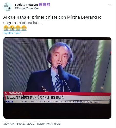 Tras la muerte de Carlitos Balá, Mirtha Legrand lidera la "carrera" por la personalidad más longeva