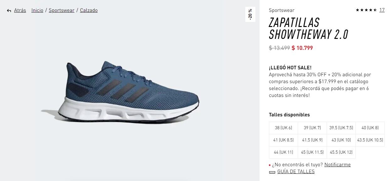 Zapatillas Adidas Showtheway 2.0 (Captura Adidas)