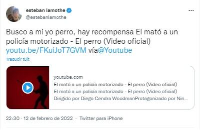 Esteban Lamothe y su reacción divertida ante un perro perdido que es igual a él