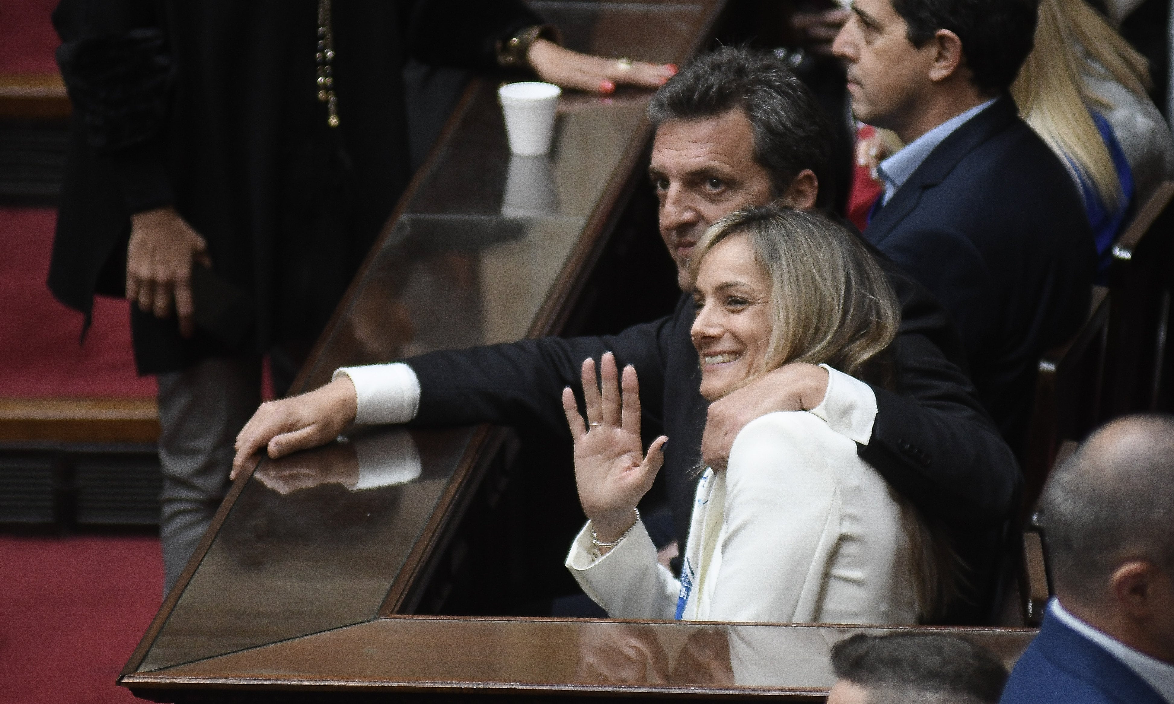 Sergio Massa junto a Malena Galmarini en la cámara de Diputados - 
Foto: Federico López Claro