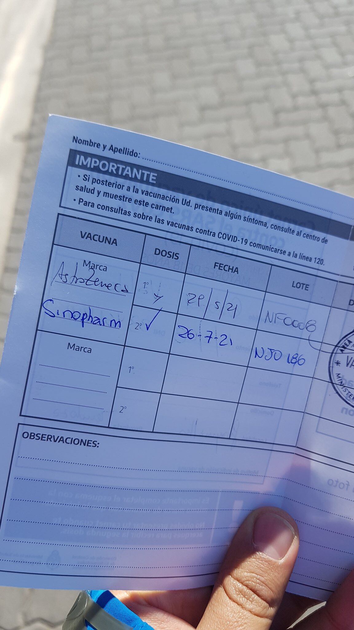 Se trató de un error humano. Por día, en el le Par se vacuna a cerca de 2.000 personas por día y hay circuitos bien diferenciados según la vacuna que corresponde. 