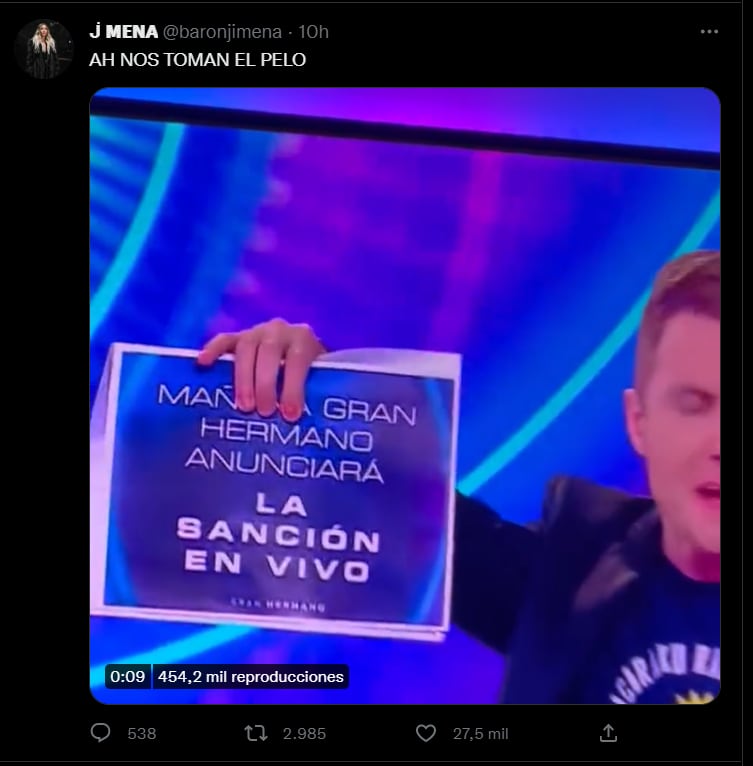 Jimena Baron indignada con la producción de Gran Hermano