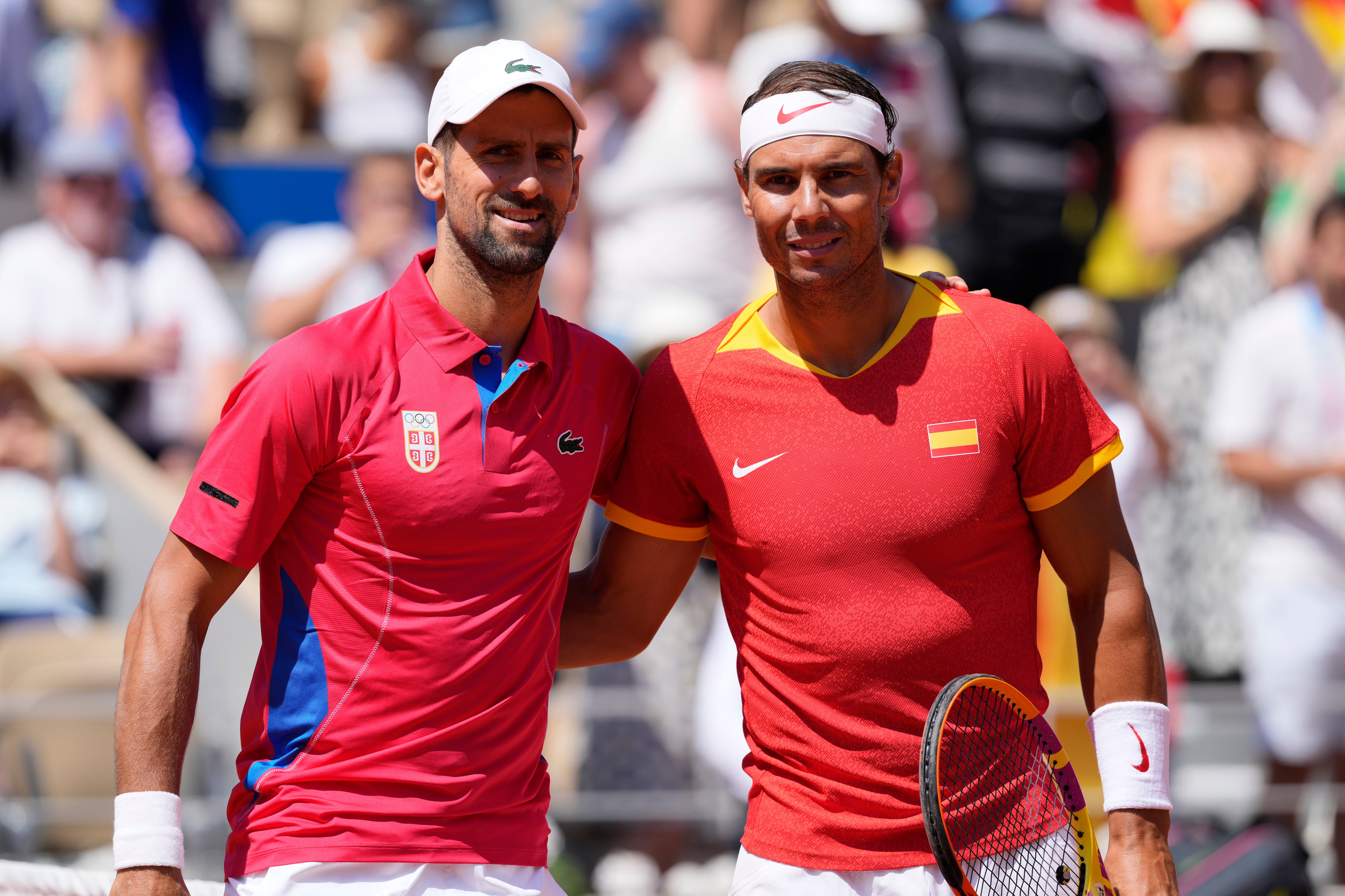 Nadal y Djokovic, dos históricos tenistas. /Foto: AP. 