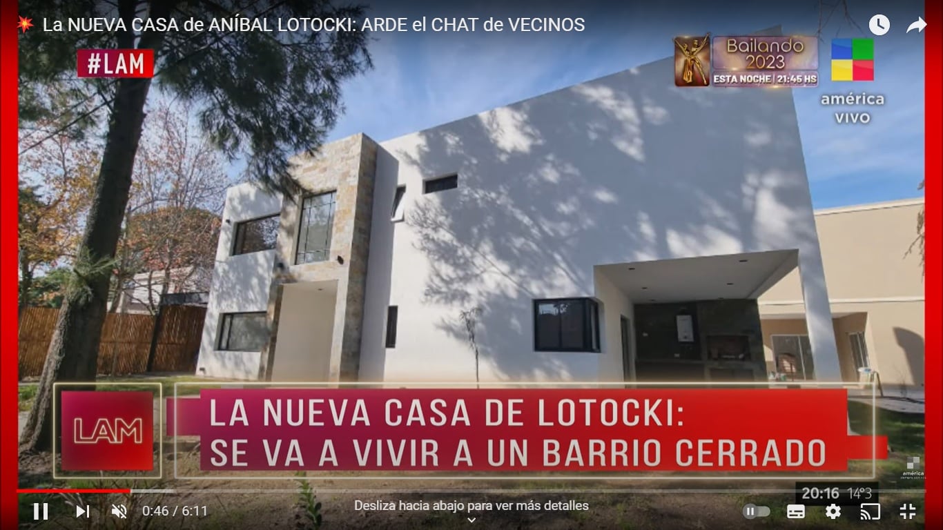 La nueva casa de Aníbal Lotocki.