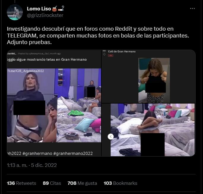 En las redes denuncian que circulan fotos de las participantes desnudas