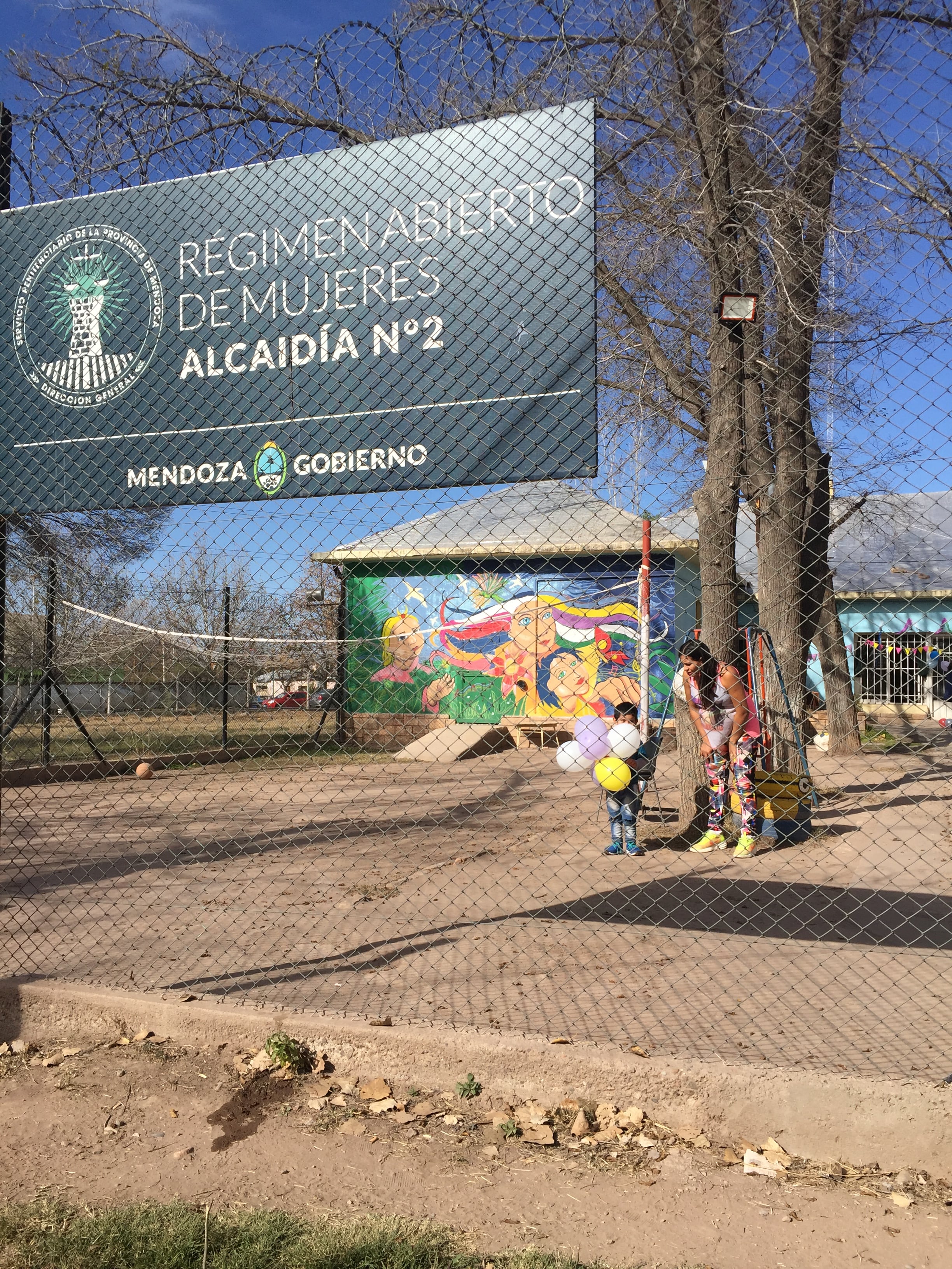 Régimen Abierto de Mujeres, lugar donde los niños pudieron conocer a Papá Noel. Foto: Gobierno de Mendoza