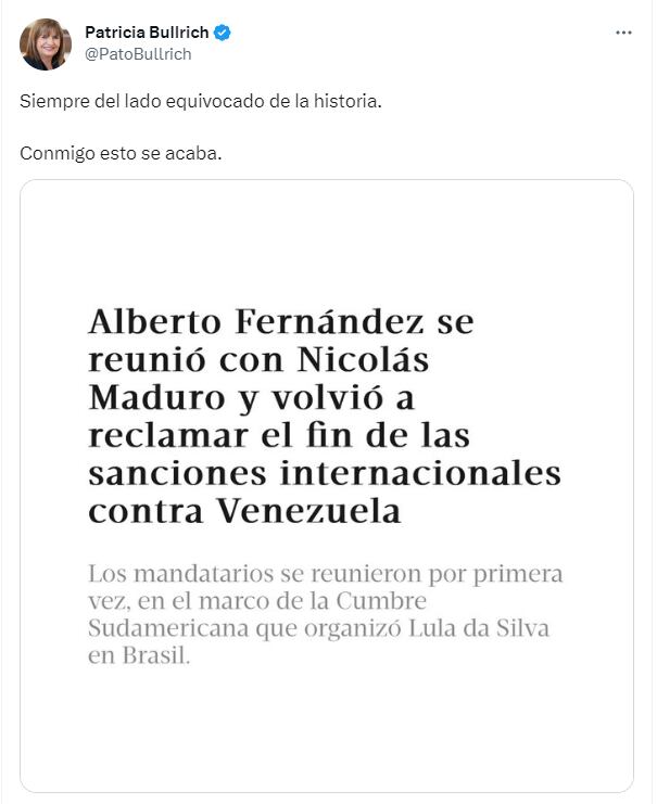 La reacción de la oposición a la foto de Fernández con Maduro - Twitter