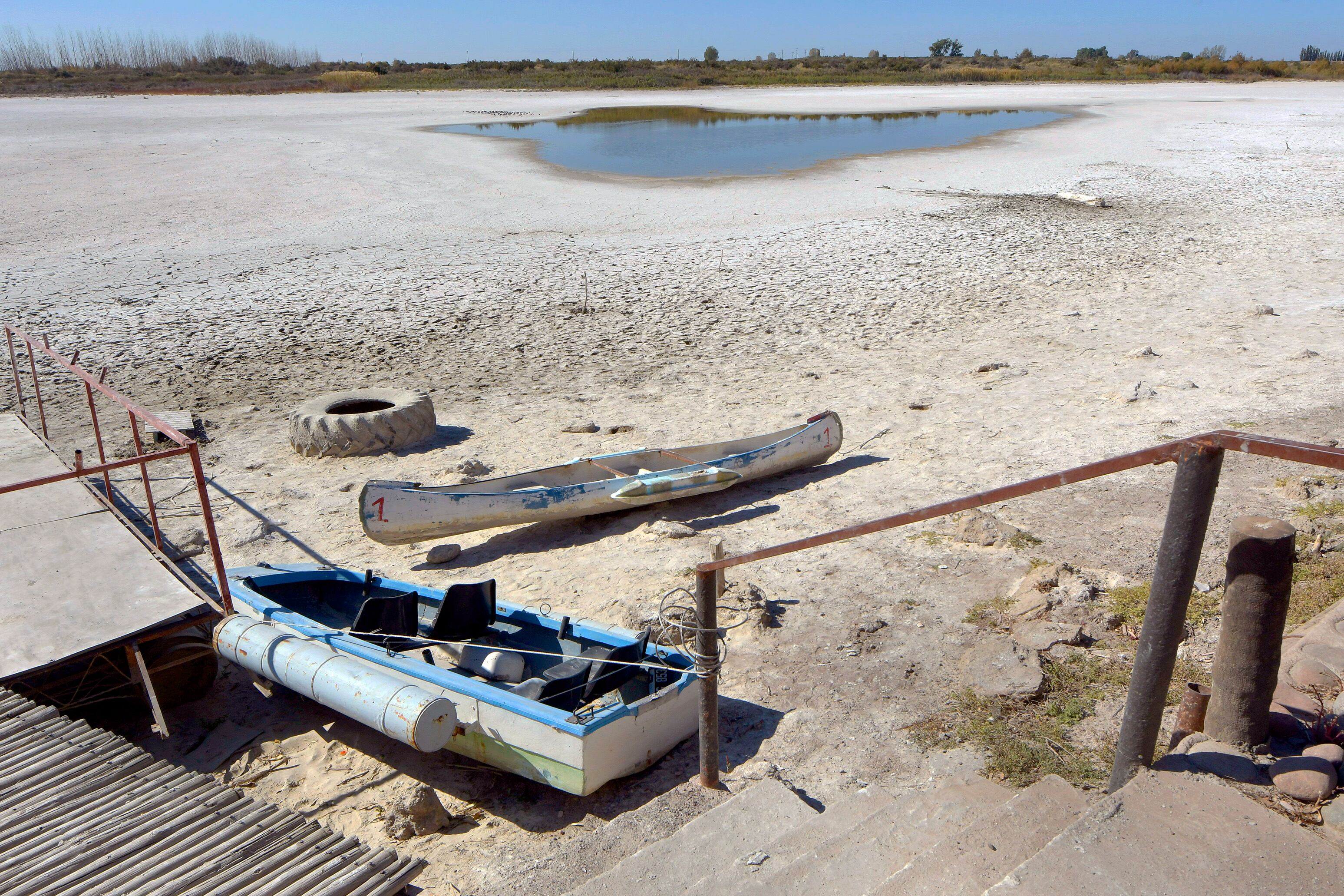 La Laguna del Viborón, un humedal clave que está al borde de la sequía absoluta y desaparición. Foto: Orlando Pelichotti / Los Andes.