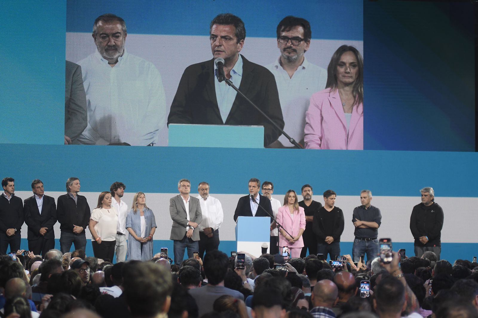 El discurso de Sergio Massa. / Foto: Corresponsalía