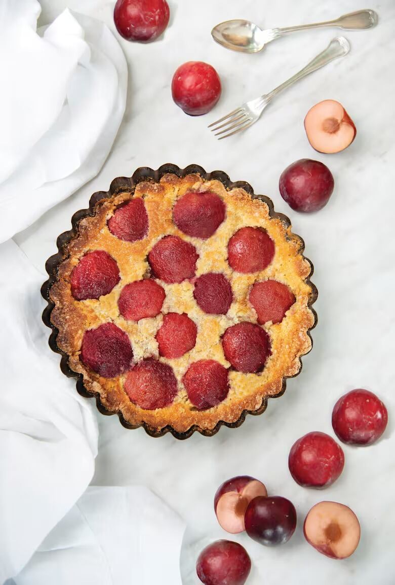 Tarta de ciruelas. Foto: La Nación.