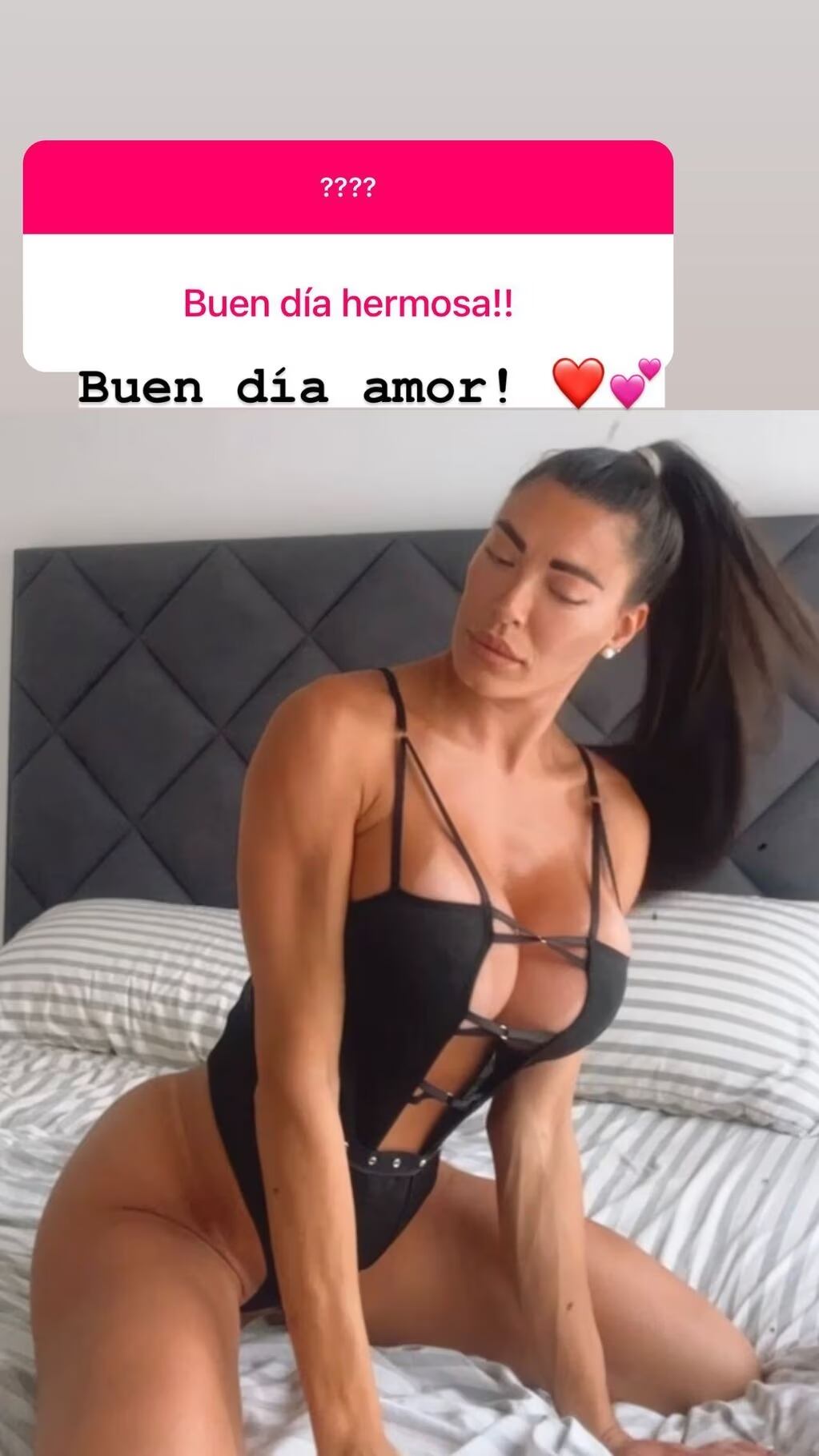 Pamela Pombo enloqueció a sus fans con un ajustado atuendo total black