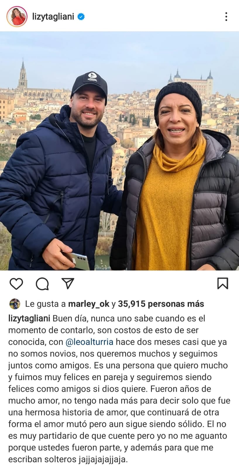 Lizy Tagliani se separó de su novio luego de más de dos años de relación.