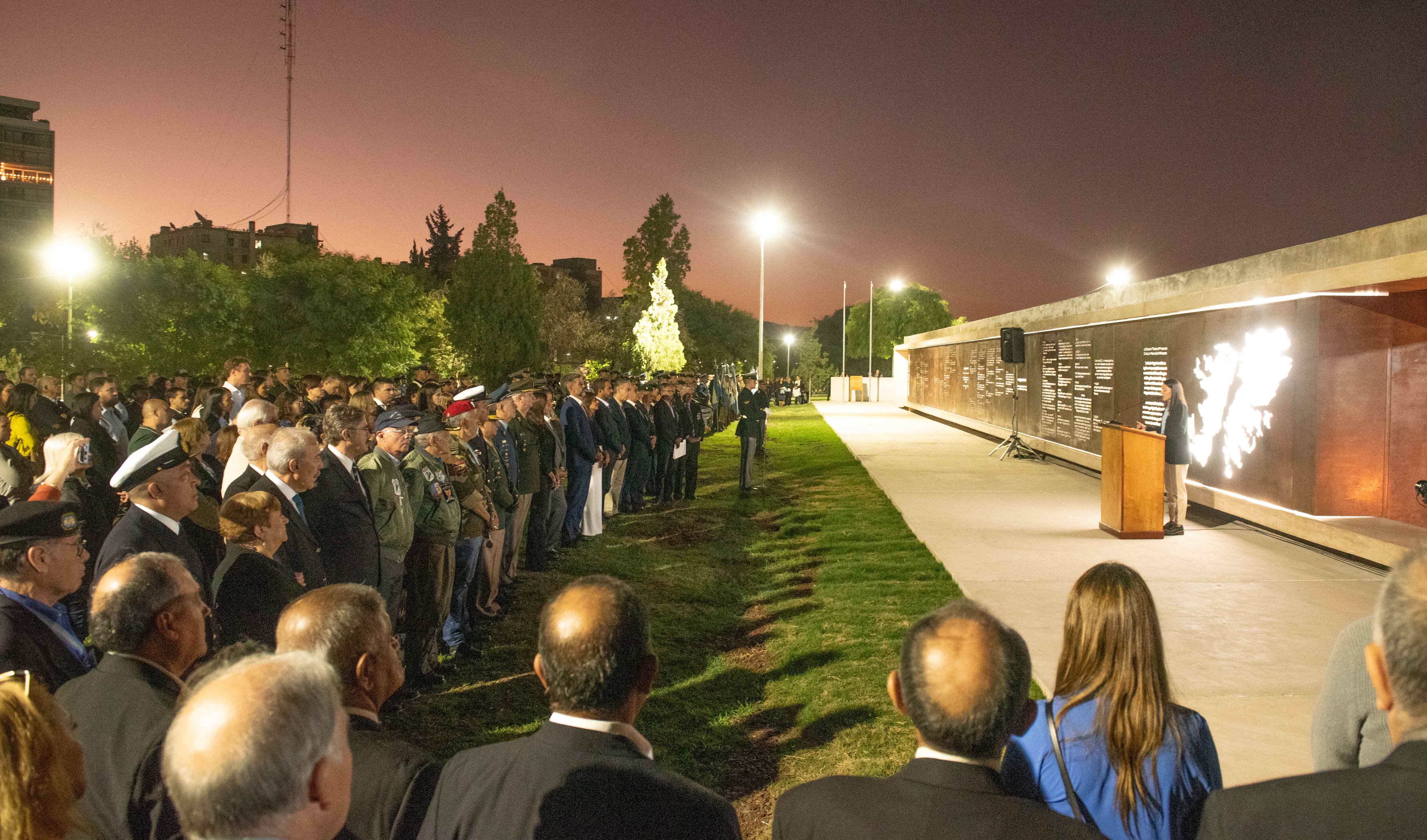 Memorial de Malvinas en el Parque Central. Prensa Gobierno