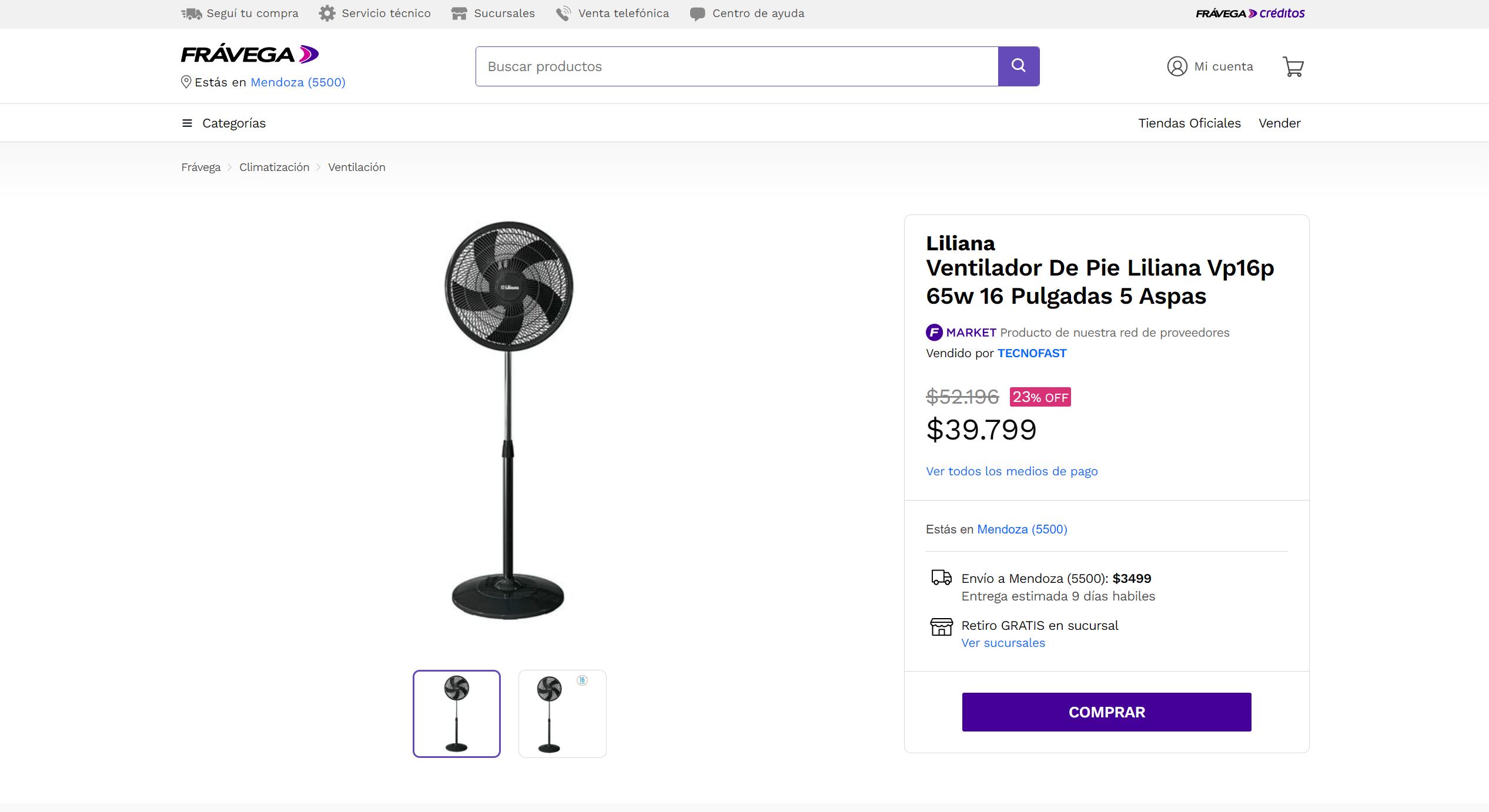 Ventiladores en oferta Black Friday.