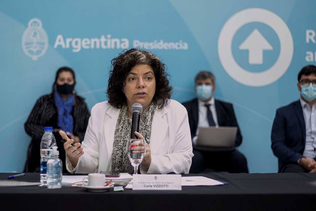 Ministra de Salud, Carla Vizzotti. 