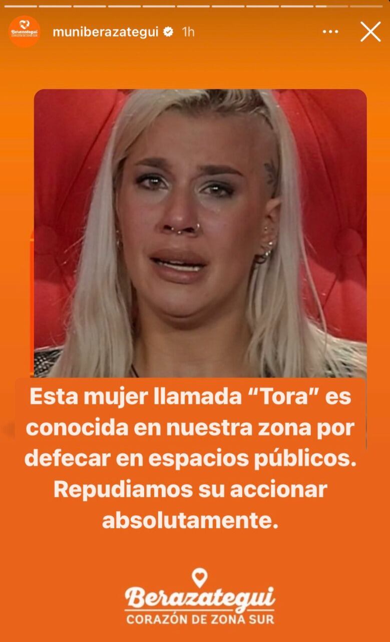 Escracharon a la Tora en las redes sociales.