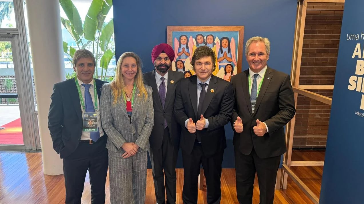 Javier Milei se reunió con el presidente del Banco Mundial. Foto: NA