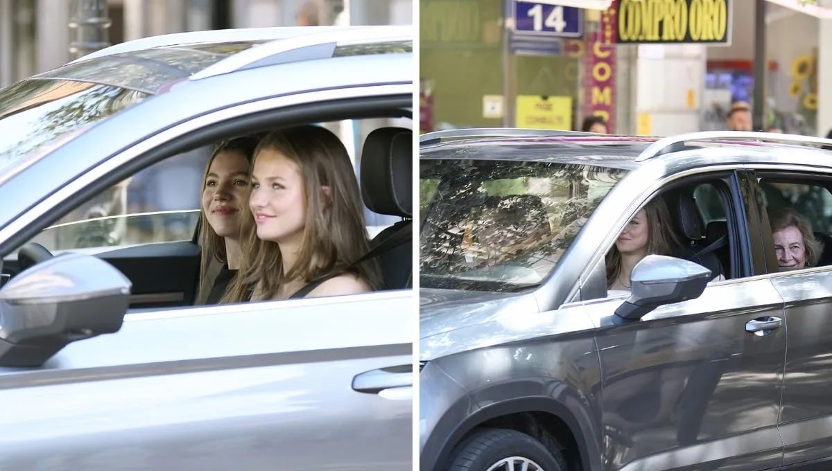 La heredera al trono de España conduce un bonito coche gris.