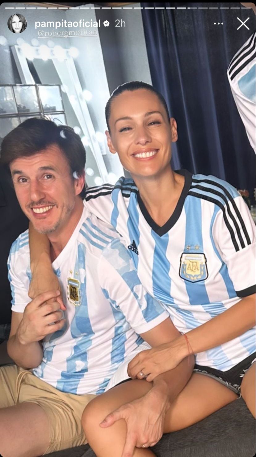 Los famosos alentaron a la Selección Argentina.