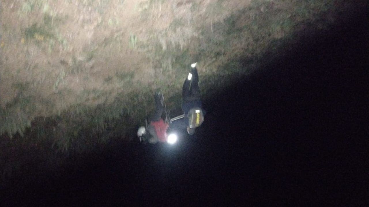 Rescatan a dos motociclistas perdidos en una zona rural de Las Heras. Foto gentileza.