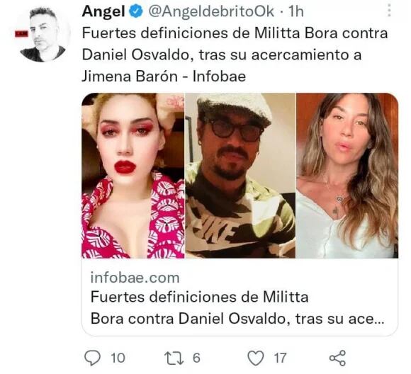 La violenta pelea de Ángel de Brito y Daniel Osvaldo en Twitter