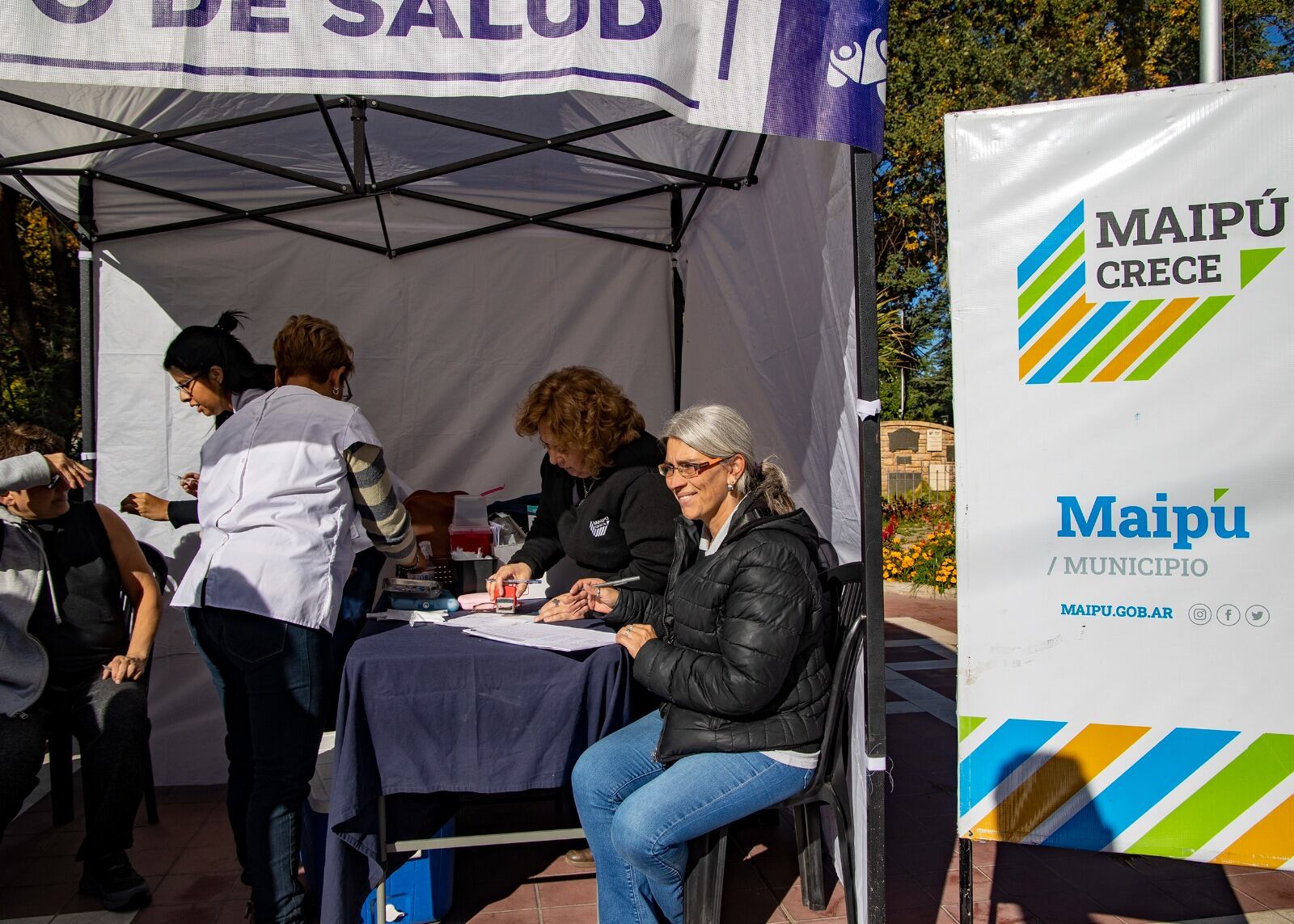 La Municipalidad de Maipú mantiene un cronograma de puestos de vacunación. Foto: Maipú Municipio.