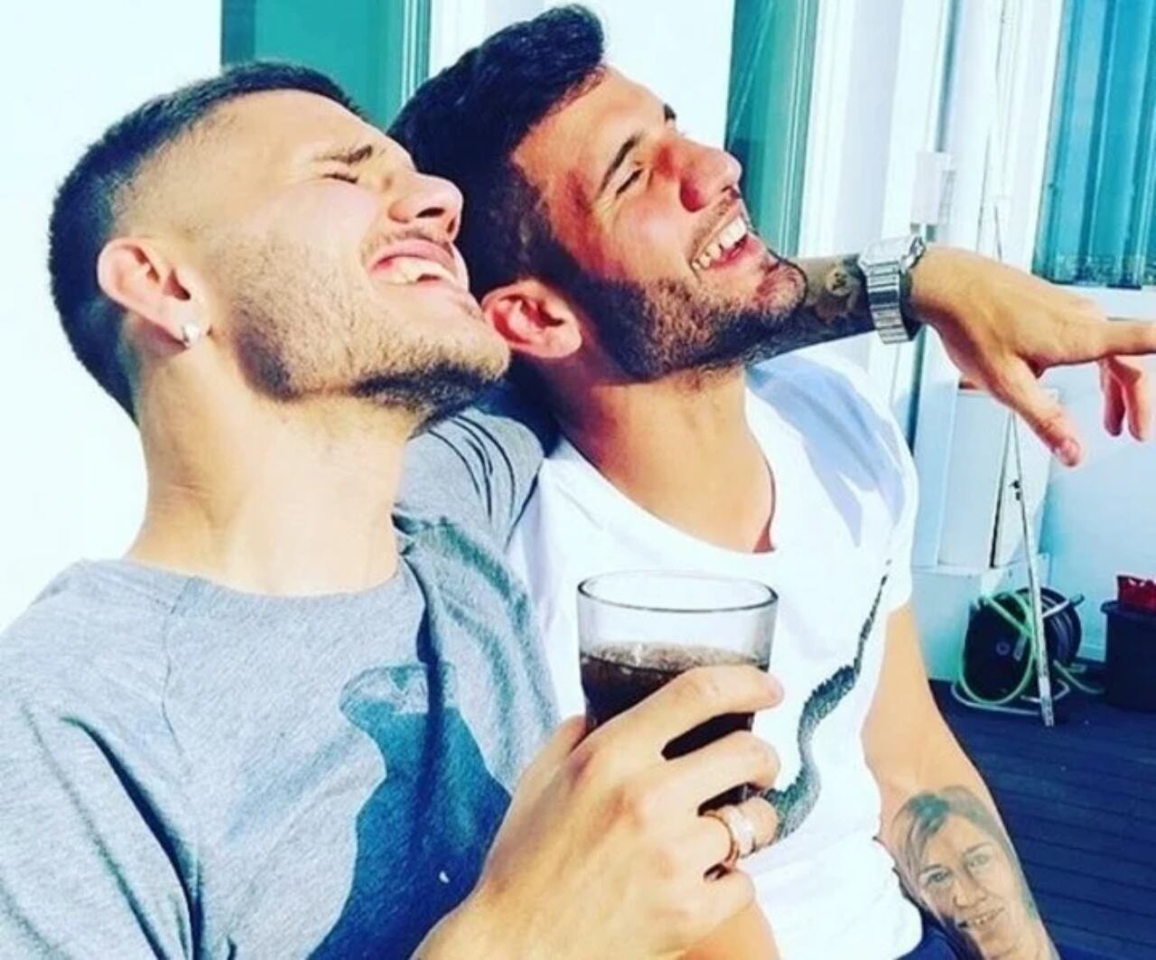 Lisandro López y Mauro Icardi