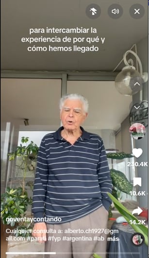 Alberto Chab es uno de los abuelos influencer con más seguidores en la red social.