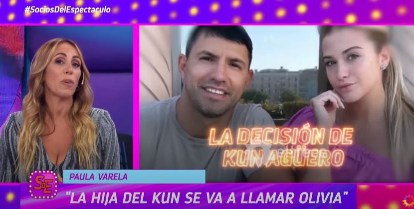 El Kun Agüero y Sofía Calzetti ya definieron el nombre de su hija.