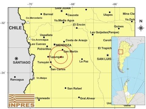 Sismo de magnitud 4.5 en Mendoza (21.33)