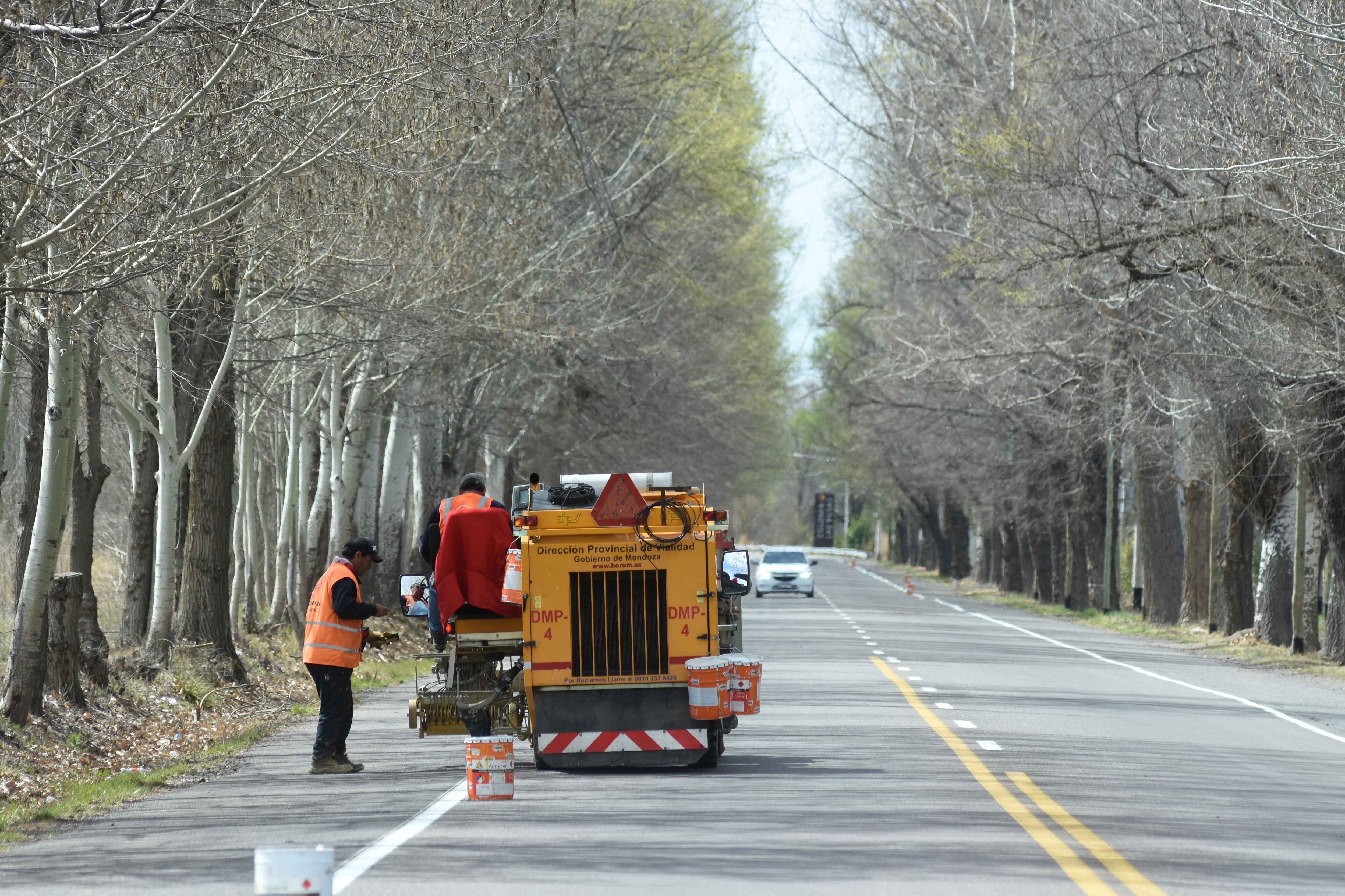 Se sumó la demarcación de la Ruta Provincial 92, que une a la ciudad de Tunuyán con la 94 a través de Colonia Las Rosas