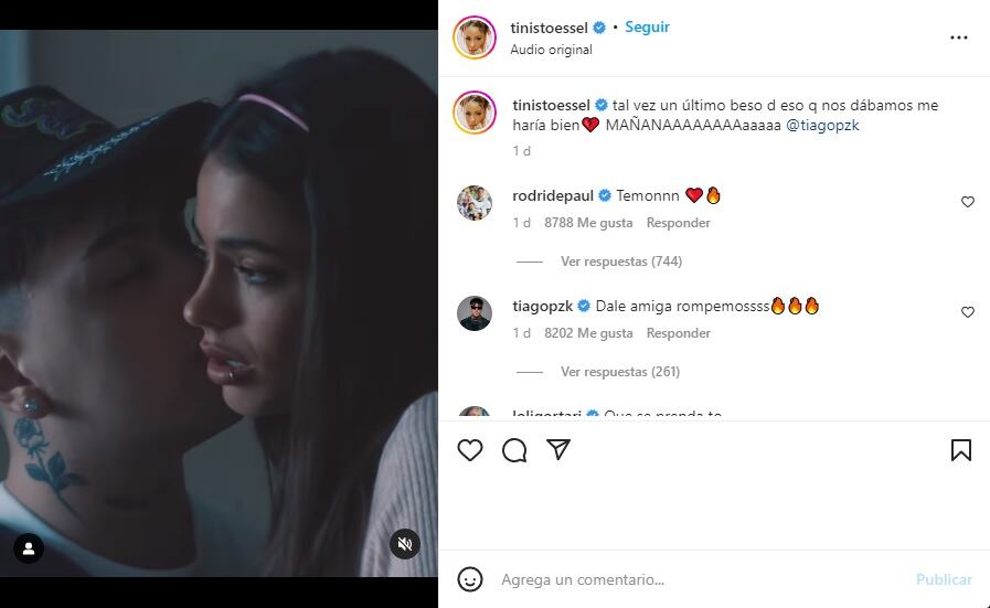 El comentario de De Paul al nuevo tema de Tini