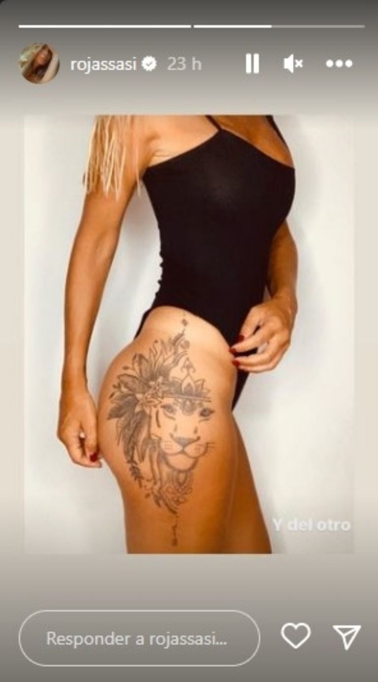 Sabrina Rojas mostró sus tatuajes y subió la temperatura.