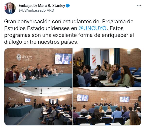 Marc Stanley en la Universidad Nacional de Cuyo.