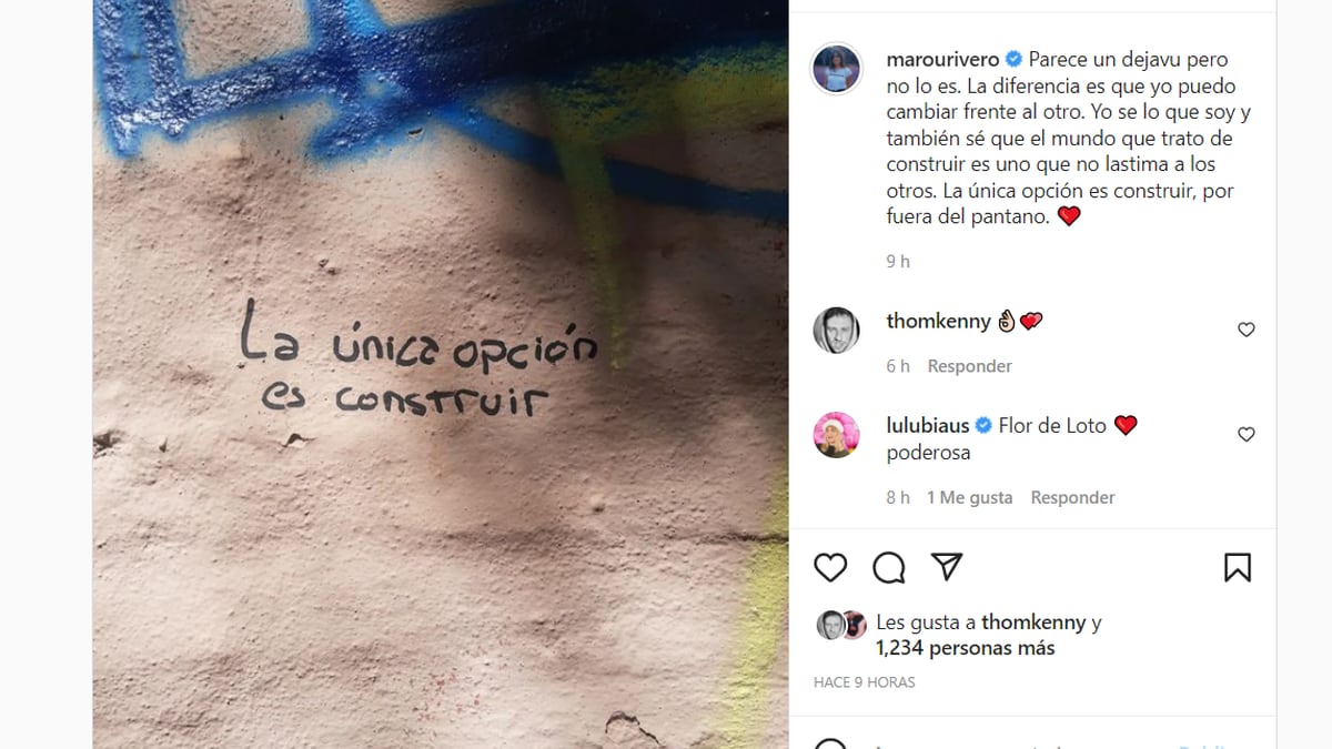 Marou Rivero publicó en su Instagram, en respuesta a las acusaciones de robo