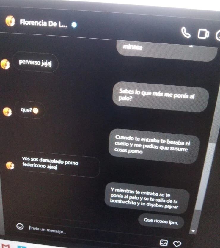 Se filtraron chat subidos de tono de Federico Bal y Flor de la V y estalló la web.