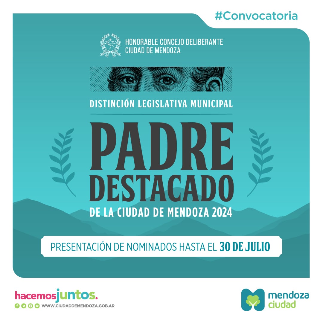 El Honorable Concejo Deliberante de la Ciudad invita a participar de la preselección de “Padre Destacado”