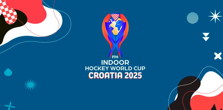 Logo oficial del Mundial de hockey pista, Croacia 2025.