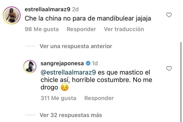 Denunciaron que la China Suárez consumió drogas y ella los cruzó.