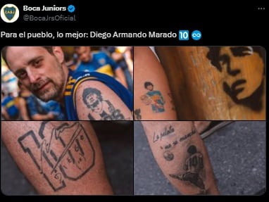 El homenaje del Boca a Maradona