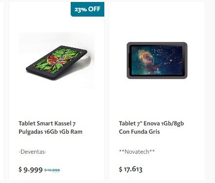 Tablets en oferta en Tienda BNA