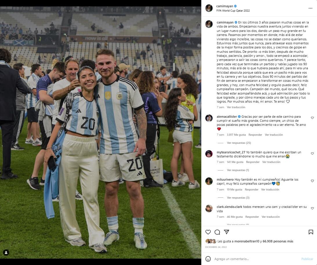 Alexis Mac Allister dejó a su novia por su mejor amiga.