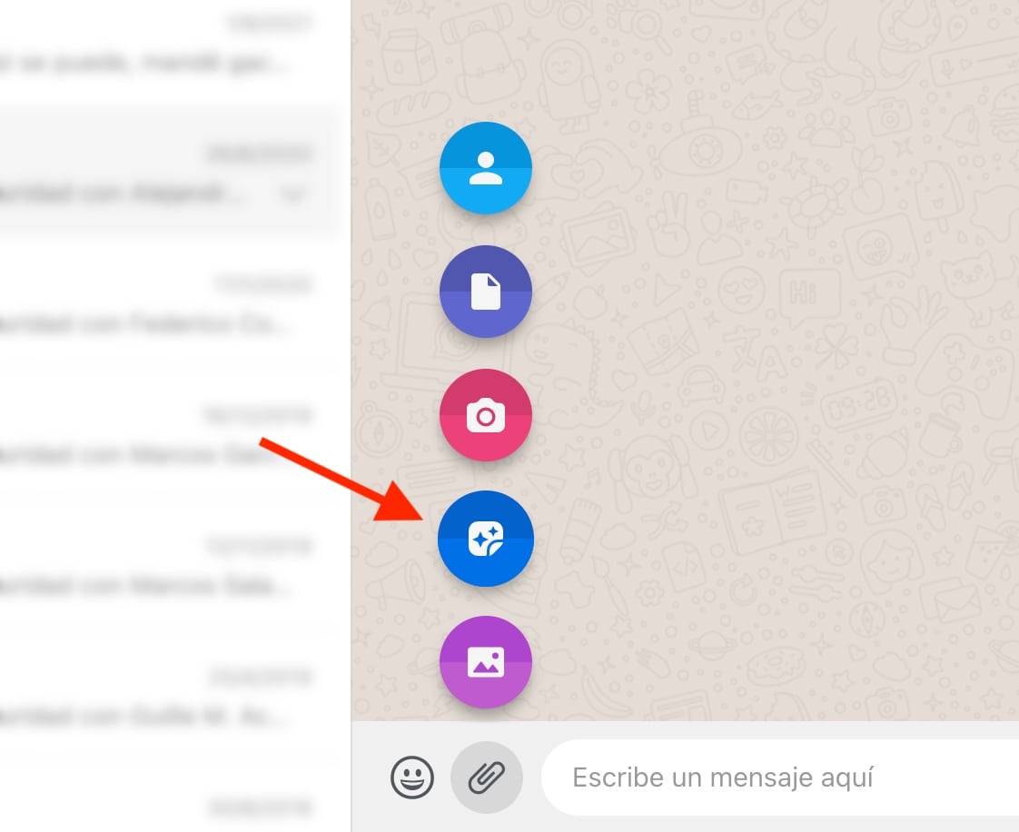 Los chats en WhatsApp Web ahora muestran una nueva función para crear Stickers. 