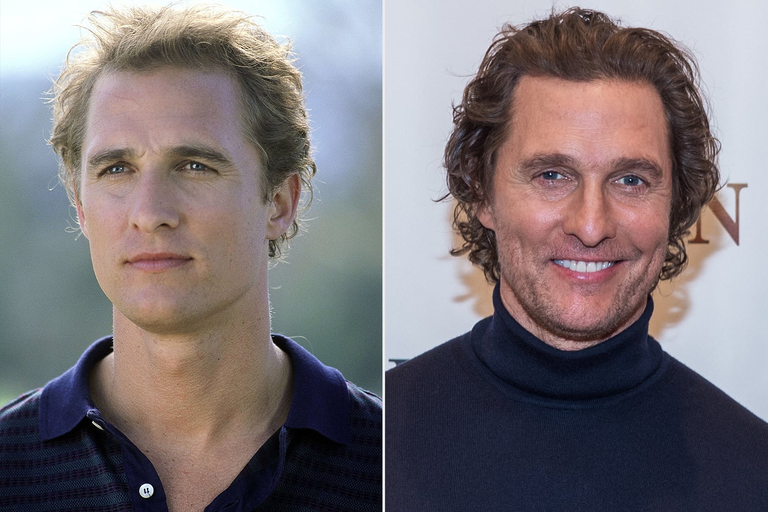 Matthew McConaughey en The Wedding Planner  y hoy.