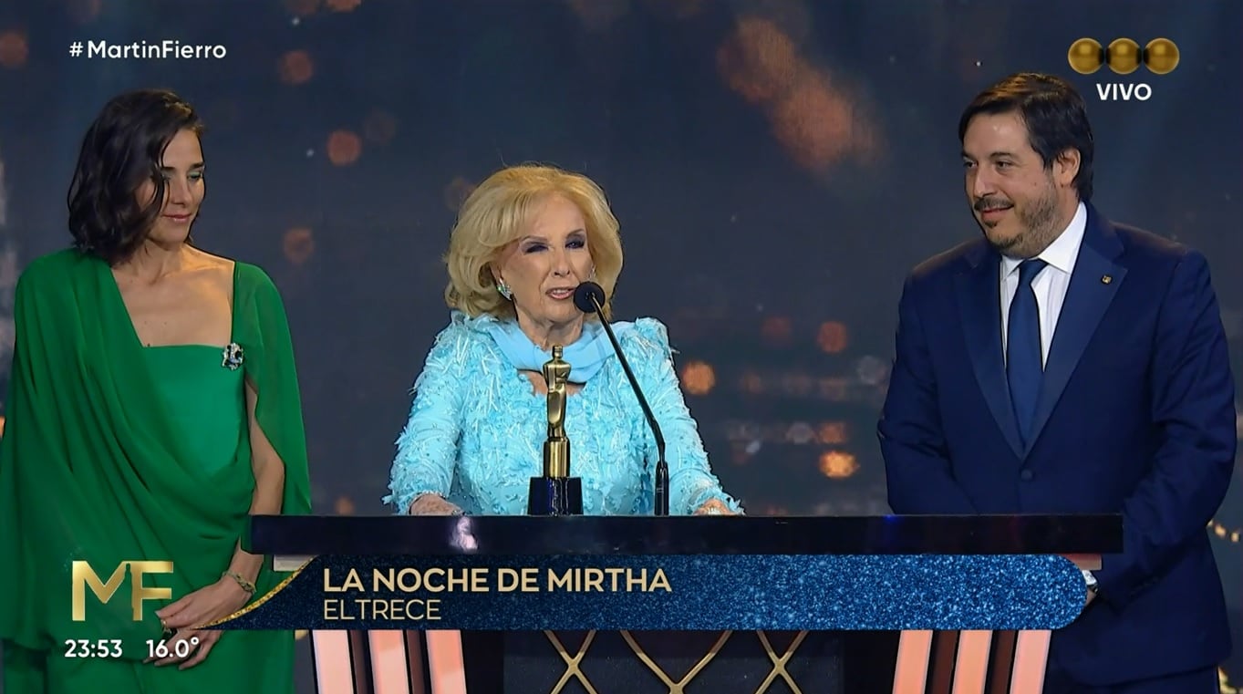 Mirtha Legrand ganó el premio a mejor programa de Interés General.