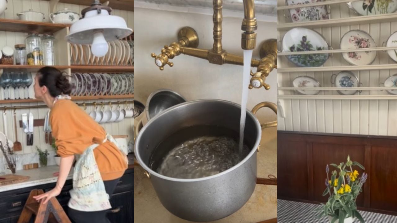 El estilo "vintage" de la cocina de Natalia Oreiro.